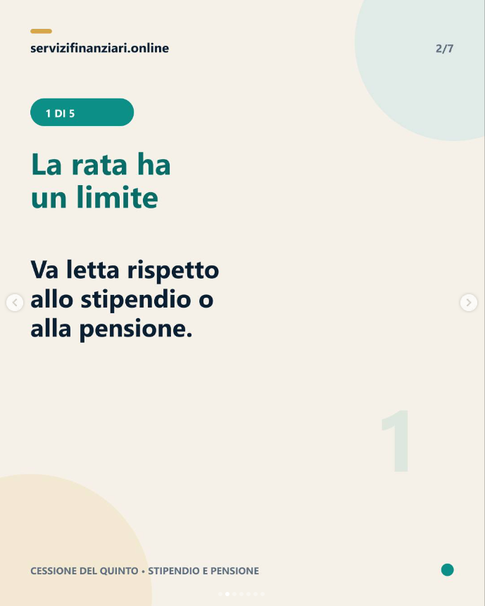 2 di 7. La rata ha un limite: va letta rispetto allo stipendio o alla pensione.