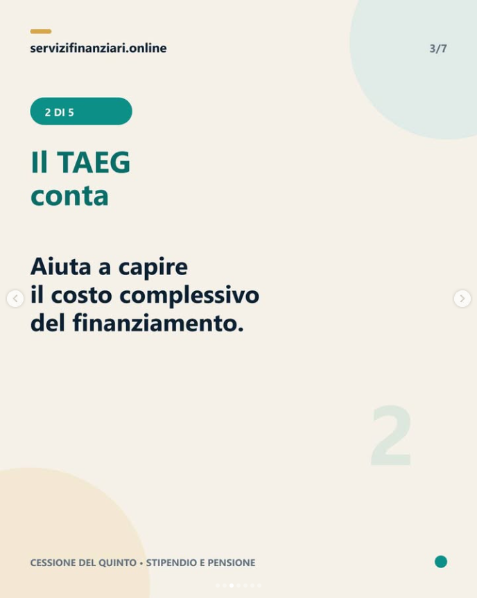 3 di 7. Il TAEG conta: aiuta a capire il costo complessivo del finanziamento.